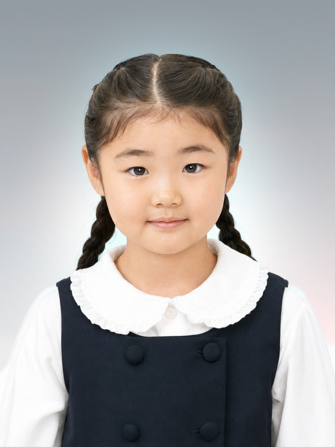 幼稚園受験の女の子の願書用個人写真