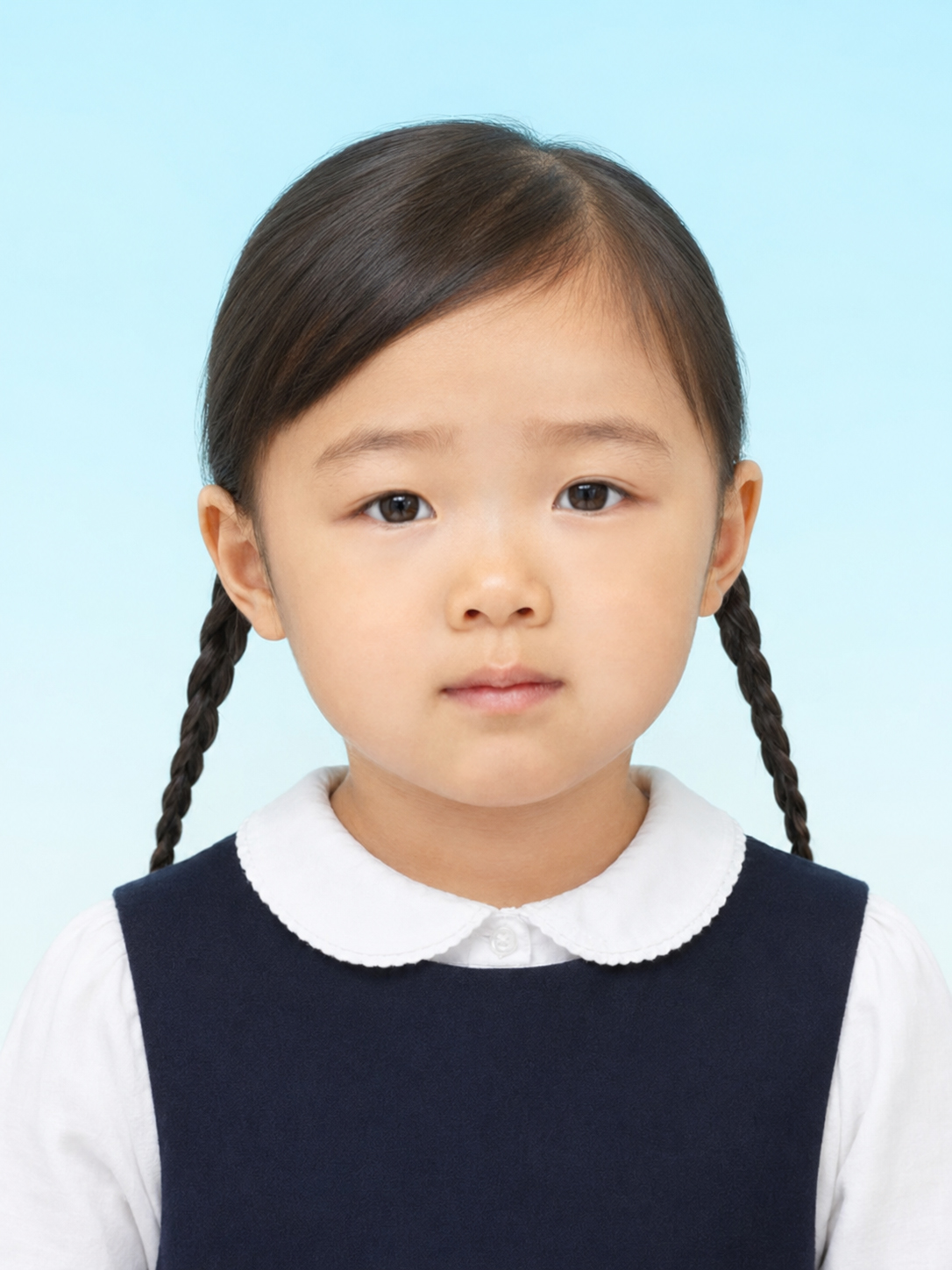 三つ編み・編み込み・ヘアセットにも対応する女の子のお受験写真と個人写真